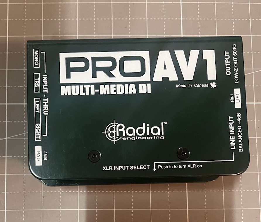 Radial Engineering ProAV1 Audio/Video Passive Direct Box Pro Av1