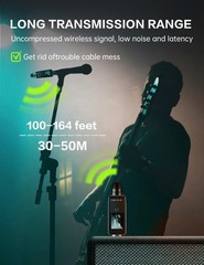 EBJ Wireless Microphone System UHF wireless XLR transmitter and receiver for …