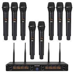 MELONARE 8-Channel Wireless Microphone System UHF 500MHz