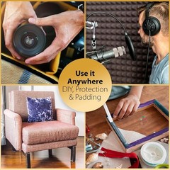 FoamTouch 4″ Thick x 24″ Wide x 72″ Long Charcoal High Density Foam, Ideal fo…