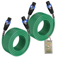 Speakon Cables 50 FT 2 PACK 12 AWG Wires -FAT TOAD Speaker Cords Pro Audio Stage