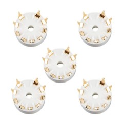 lanema 5pcs Ceramic 9 Pin B9A PCB Mount Tube Socket for 12AX7 12AT7 12AU7…