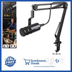 Metal XLR Microphone with Noise Isolation for Podcasting and Content Creation