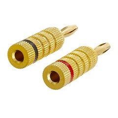 5 Pairs Banana Plugs Copper Connector Closed Screw Type Speaker Plug Black Red