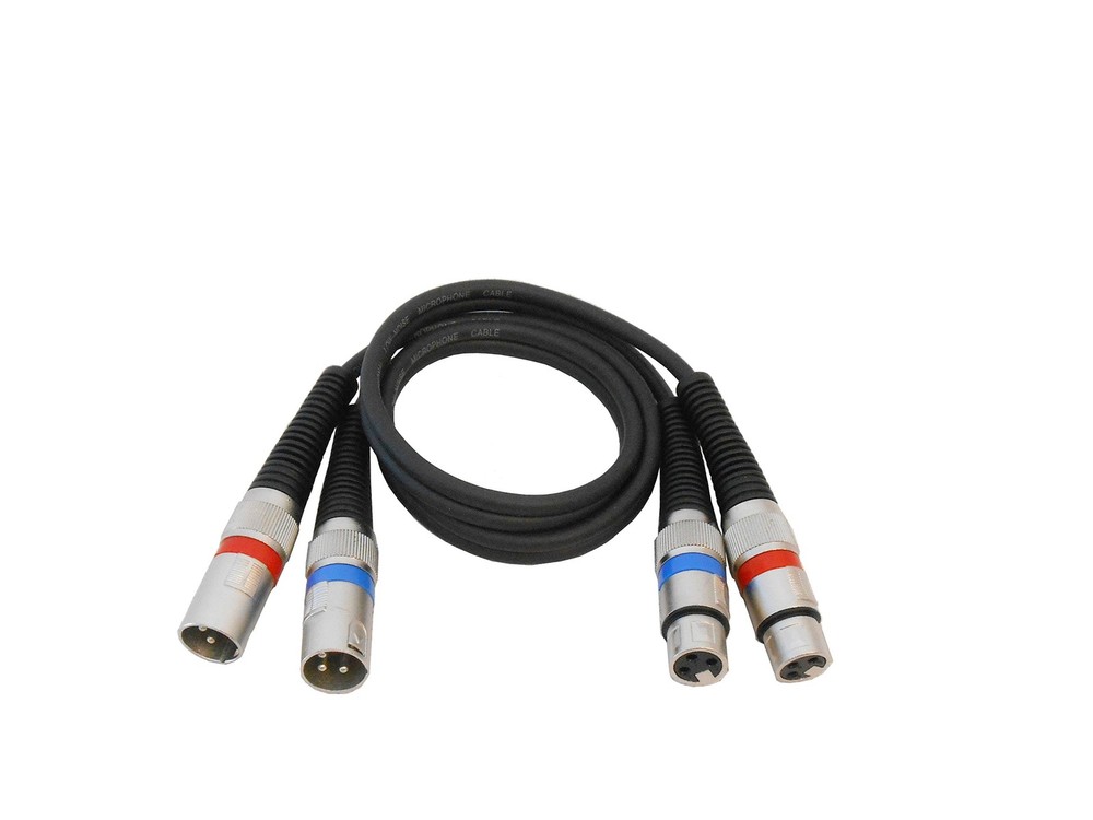 Audio2000’S ADC203F Integrated Dual 3-Feet XLR Male to XLR Female Balanced Au…