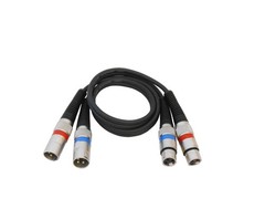 Audio2000’S ADC203F Integrated Dual 3-Feet XLR Male to XLR Female Balanced Au…