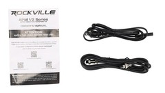 Pair Rockville APM8B v2 8″ Active Powered Studio Monitor Speakers USB+Bluetooth