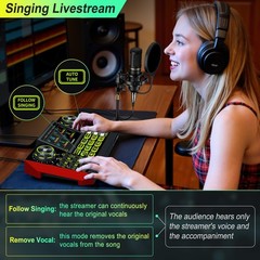 Podcast Microphone Bundle with Live Sound Card Audio Mixer, Podcast Equipment…