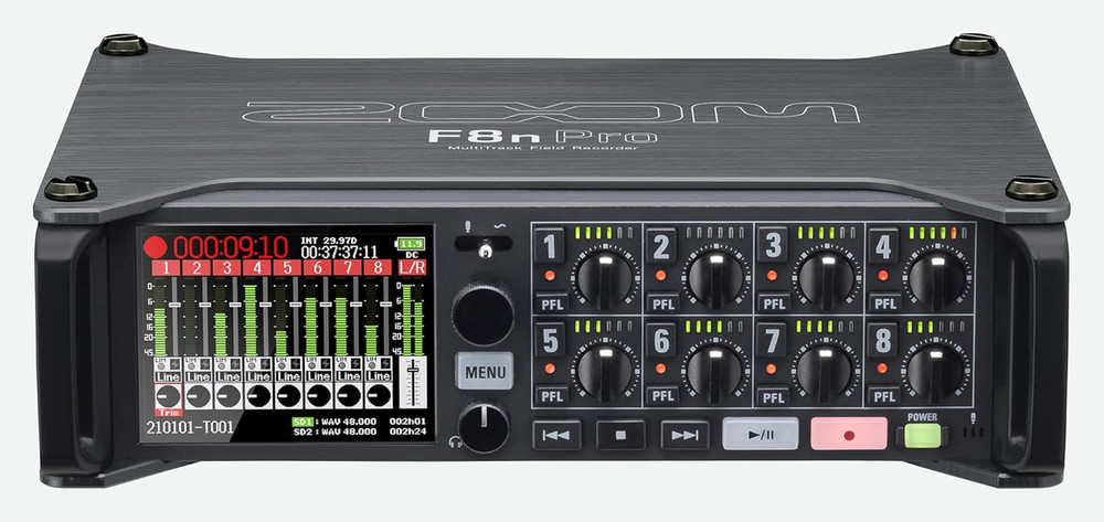 F8N Pro Field Recorder/Mixer for Filmmakers & Musicians with 8 XLR/TRS Inputs, P