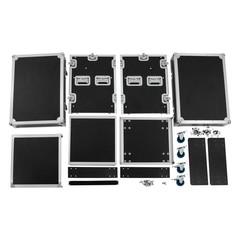 12U PA DJ Rack / Road Case Slant Mixer Top Rack with DJ Table Tops 661 lbs Load
