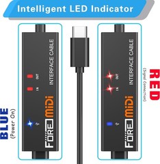 High-Speed MIDI to USB Converter – Plug & Play with LED Indicators for Easy Use