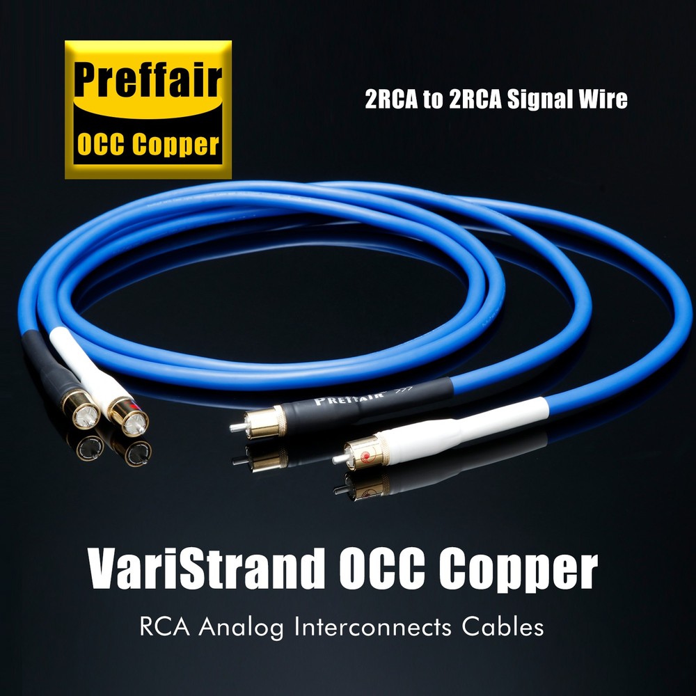 Preffair Clear Audio RCA Interconnect HiFi Cable With Silver Plated Plug