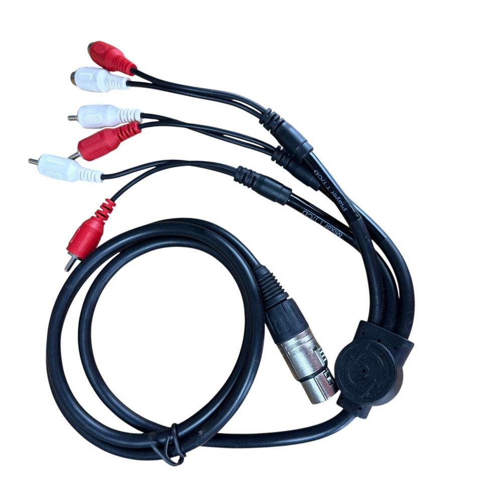 NI Traktor Scratch Multicore Cable Mixer Segment RCA to 7-Pin XLR DJ DVS Vinyl
