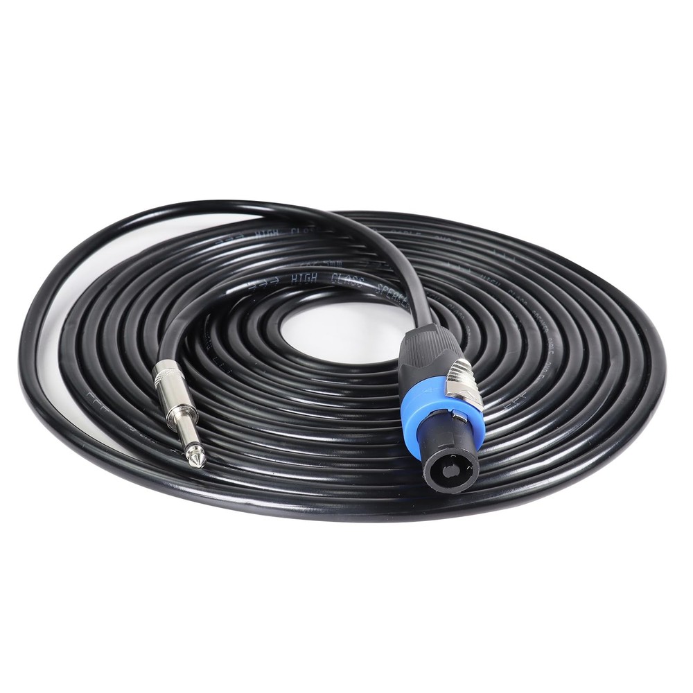 50 Feet Speakon to 1/4″ Cable – 50 FT Speak-On Male to 1/4 inch TS Male Wire …