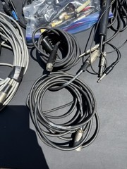 Microphone & Audio Cable Lot XLR 1/4” Cables Adapters Mics Battery Tender