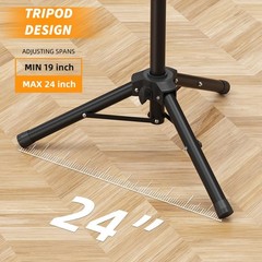 Small Speaker Stands 2 Pack, 24-50 Inch Height Adjustable Pack 2, Black