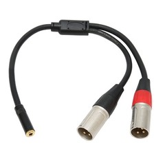 1/8 Inch 3.5mm to XLR Cable, Balanced Dual Male 12 inches, Black