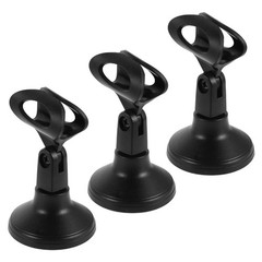 3 Sets Microphone Stand Securing Clip Desk Mount Adjustable Holder Clamp for