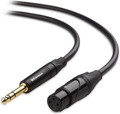 Cable Matters 2-Pack Premium XLR Microphone Cable 3 Feet & 1-Pack 6.35Mm (1/4 In