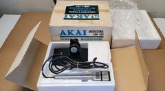 Vintage Akai UM-101 Microphone With Stand- Solid Stainless Steel With Box