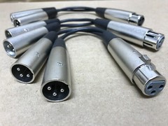 Lot of 3 3-Pin XLR Female to Dual 2 Male Y Splitter Mic Cable Adaptor 16 AWG