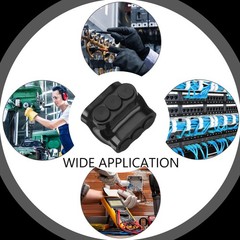 Copkim 5 Pack 3 Port Insulated Wire Connectors Black Multi 4-14AWG,