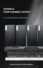 New High Power 2 Channel 1000W 1U Digital Class D Power Amplifiers Power Amp