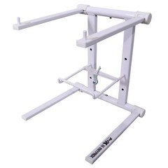 ProX T-LPS600WHITE White XO DJ Foldable Laptop Stand With Adjustable Shelf+Bag