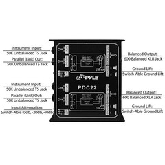 Pyle-Pro Easy to Use 1/4“ Instrument To Balanced Unbalanced (1/4“/XLR) Direct