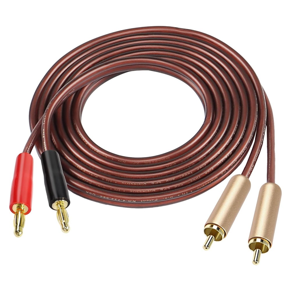 MEIRIYFA 2RCA Plugs to 2 Banana Speaker Wire, Dual Plug RCA…