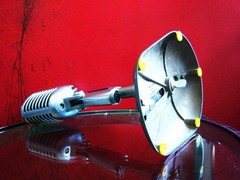 Vintage 1960s Shure 55S dynamic cardioid microphone w Atlas stand 55 DISPLAY # 2