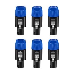 Practical Reliable Stable Maneuverable 6PCS Speakon Connector Male Audio Adapter