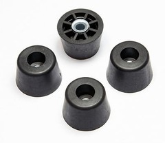 20 MEDIUM EXTRA TALL ROUND RUBBER FEET. 625 H X .932 D RADIO US MADE / FREE S&H
