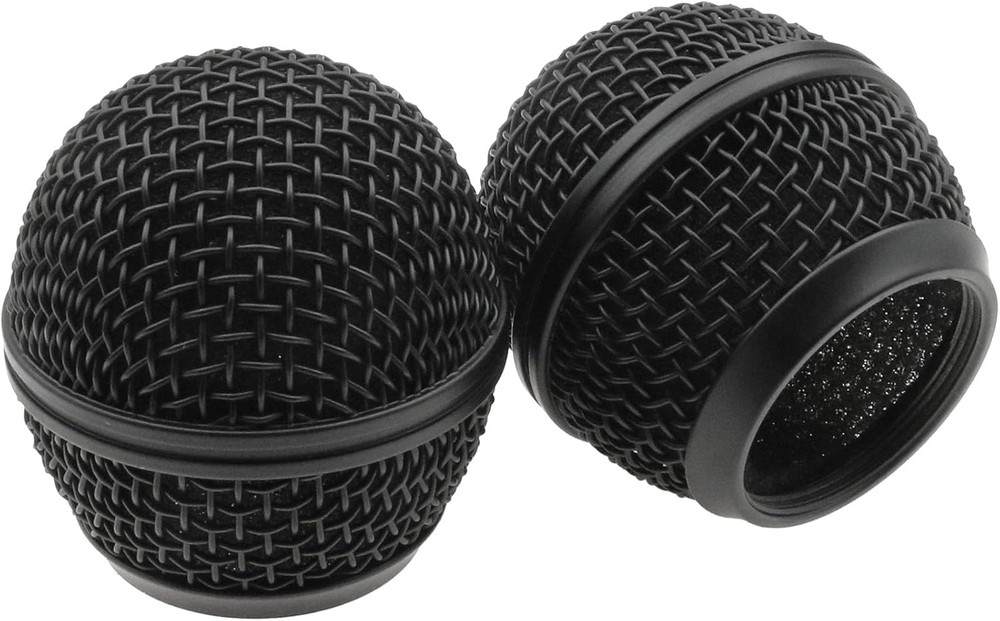 2 PCS Microphone Ball Head Mesh Grill SM58 Microphone Head Replacement Microphon