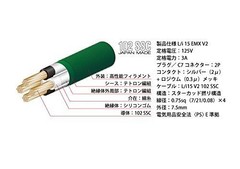 OYAIDE Eyeglass Type Power Cable 1.8m L/i15 EMX V2/1.8 LI15EMXV218