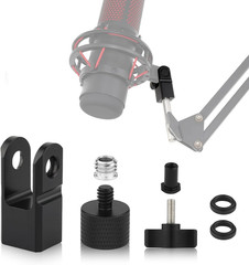 Microphone Mount Adapter for Hyperx Quadcast with 3/8″ or 1/4″ Screw Adapter, Wo