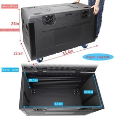 Utility Cable Trunk Case 35 x22 x24in ATA Road Cases Stackable Equipment Storage