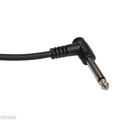 6 PACK Right Angle to 90 degree 1/4 Mono shielded instrument patch cable 10 ft
