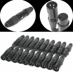 10-40Pair XLR DMX 3Pin Male&Female MIC Connector Plug Audio Microphone Connector