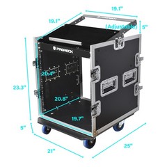 PRORECK 12U SPACE Rack Case With Slant Mixer Top, 20“