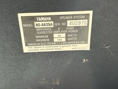 YAMAHA NS-A635A LARGE BOOKSHELF SPEAKERS 3-WAY 140 W USA MADE EXCELLENT SOUND