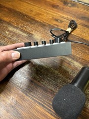 Squarock V8S Podcast Equipment Controller Mixer in Black With mic and cable
