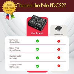 -PRO Premium Direct Injection Audio Box – Passive DI Unit Hum EliminatorW/ Input