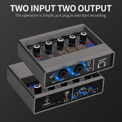 USB Audio Interface for PC with Touch Model, Audiobox Mic Preamps 16 Bit/48 Khz
