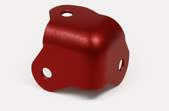 8x Candy Metallic Cherry Custom Amp Corners – 3-Hole Cab Protectors w/ Screws