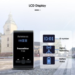 RetekessT130 Wireless Microphone Tour Guide System Transmitter 10Receiver Church