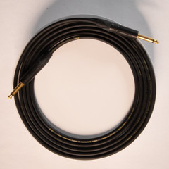 Super Noiseless Guitar & Instrument Cable TS – Handmade in the US – Black – 15ft