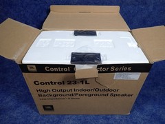 JBL Control 23-1L Ultra-Compact 8-Ohm In/Outdoor Speaker PAIR, Black (P4)