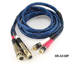 10ft. Pro-Series 2-XLR Female to 2-RCA Male Audio Cable w/ Gold Plated Contacts