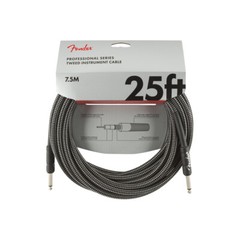 Fender Professional Series Instrument Cable 25 Ft – Gray Tweed, New!